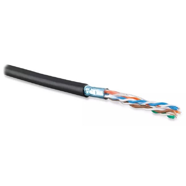 Кабель витая пара Bion BCL-F5460-381 F/UTP, кат.5e, 4x2x0,46 мм AWG 25, медь, одножильный, PE, для внешней прокладки, 305м, черный