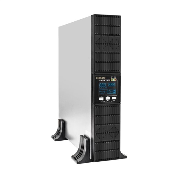 Exegate EX296959RUS ИБП On-line ExeGate PowerExpert ULS-575-6kVA.LCD.AVR.T.USB.RS232.SNMP.2U <6000VA/6000W, On-Line, PF=1, LCD, клеммы, RS232, USB, SNMP-slot, EPO, батареи внешние 192В/240В суммарной