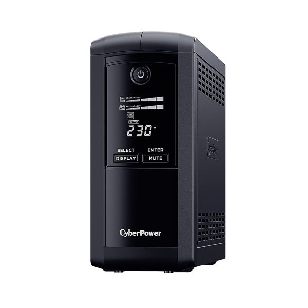 ИБП CyberPower VP700ELCD {Line-Interactive, Tower, 700VA/390W USB/RS-232/RJ11/45  (4 EURO), 12В/7 Ач х 1}