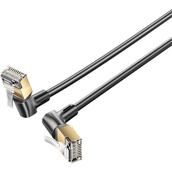 Vention IKLBH STP cat.8, RJ45 угол 360 - 2м. Черный