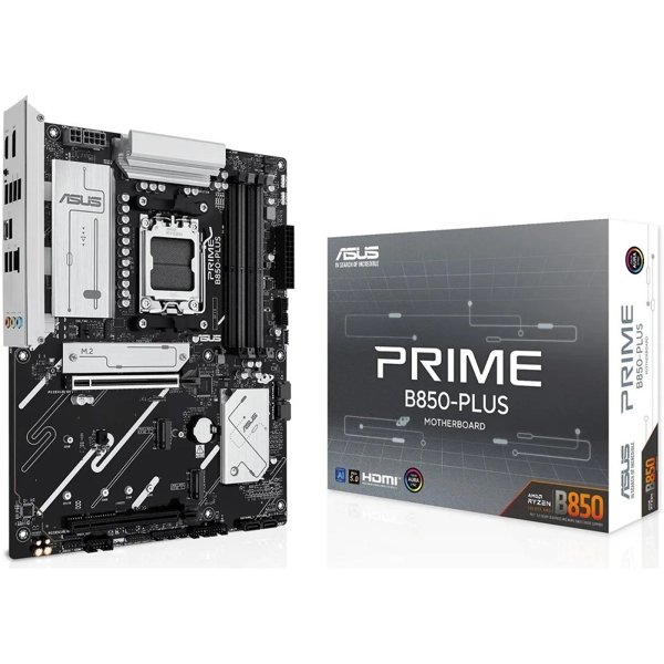 ASUS PRIME B850-PLUS (Socket AM5, ATX, 4xDDR5(256GB), DP/HDMI, 1xPCIe 5.0x16/1xPCIe 4.0x16, 1xLAN (2.5GbE), 4xSATA 6Gb/s, 3xM.2, 1xType-C, 5xUSB 3.2, 2xUSB 2.0)