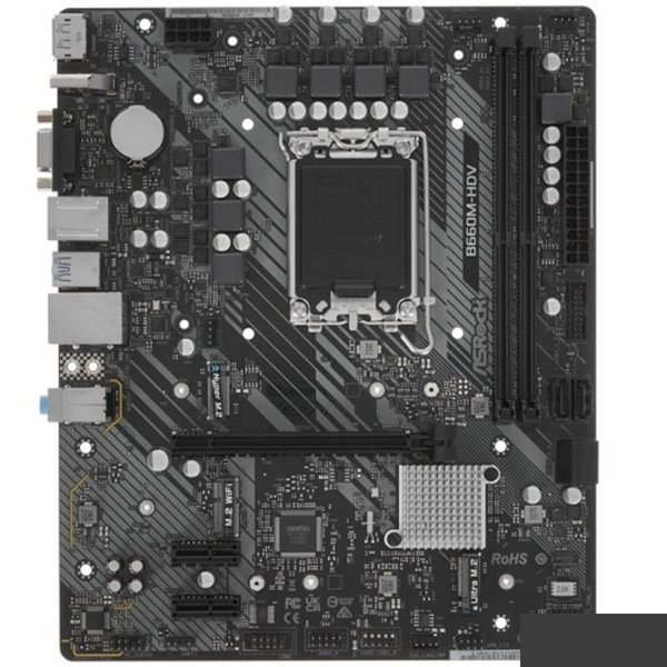 Asrock B660M-HDV {Soc-1700 Intel B660 2xDDR4 mATX AC`97 8ch(7.1) GbLAN RAID+VGA+HDMI+DP}