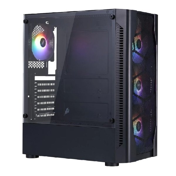 1STPLAYER DK D4 Black / ATX / 4x120mm FRGB fans / D4-BK-4F1