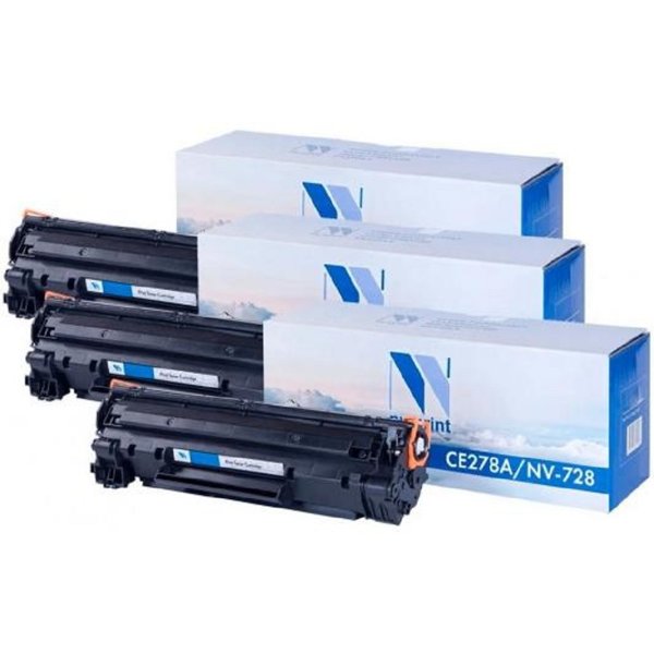 Картридж NVP совместимый NV-CE278A/NV-728-SET3 универсальные для HP/Canon LaserJet Pro P1566/ P1606dn/ M1536dnf/ i-Sensys 4410/ 4430/ 4450/ 4550/ 4550d/ 4570/ 4570dn/ 4580/ 4580dn/ 4730/ 4750/ 4780w/