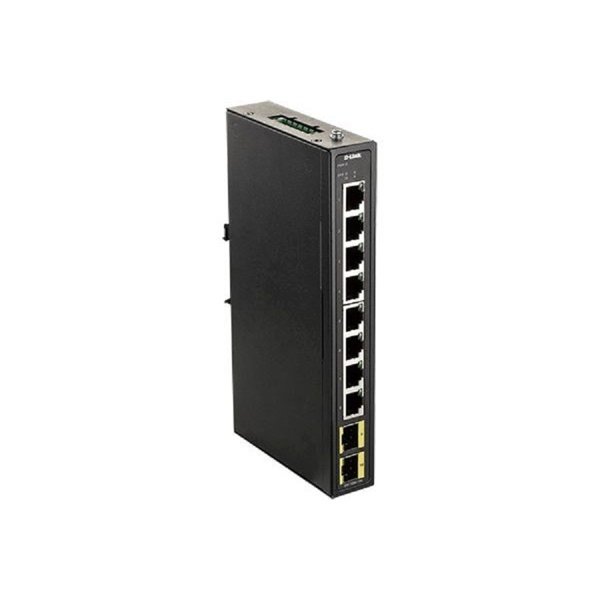 D-Link DIS-100G-10S/A2A Промышленный неуправляемый коммутатор с 8 портами 10/100/1000Base-T и 2 портами 1000Base-X SFP