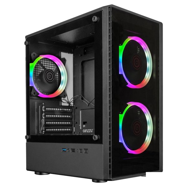Ginzzu CL406 mATX FAN 3*12 FRGB (12RR4)