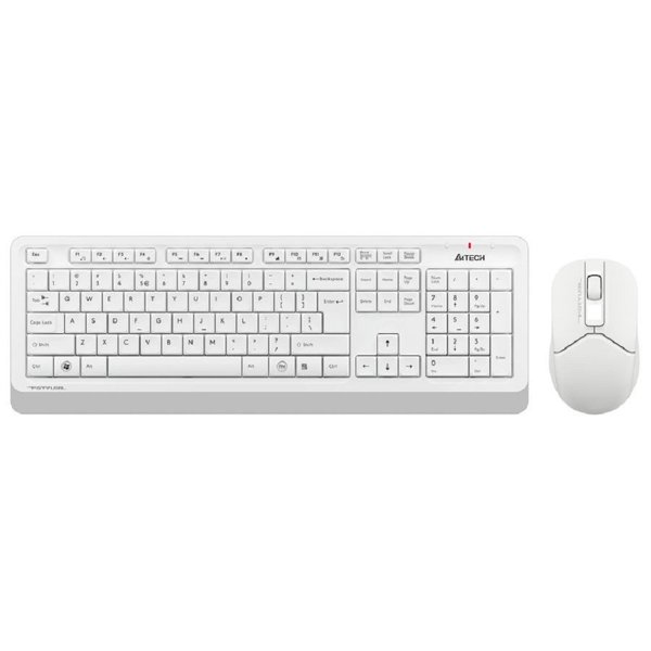 Клавиатура + мышь A4Tech Fstyler FG1012 клав:белый мышь:белый USB беспроводная Multimedia [1599042]