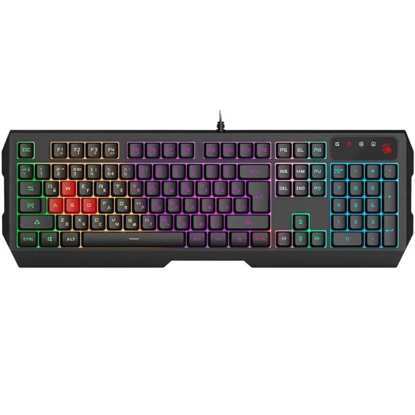 Клавиатура A4Tech Bloody B140N черный USB Multimedia for gamer LED (B140N)