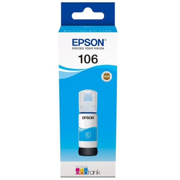 EPSON C13T00R240 Контейнер 106 с голубыми чернилами для L7160/7180, 70 мл.
