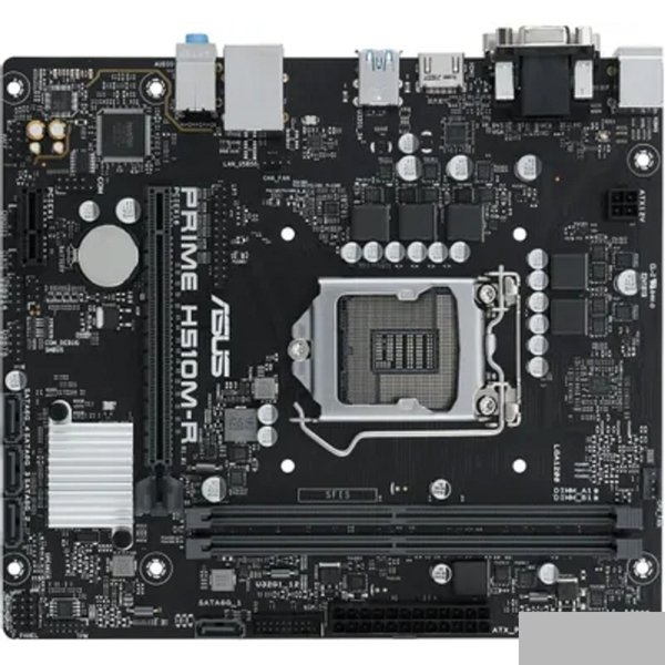 ASUS PRIME H510M-R-SI (Socket1200, mATX, 2xDDR4(64GB), VGA/HDMI 2.0, 1xPCIe 4.0x16/1xPCIe 3.0, 1xLAN, 4xSATA 6Gb/s, 2xUSB 3.1, 2xUSB 2.0, 1xPS/2)