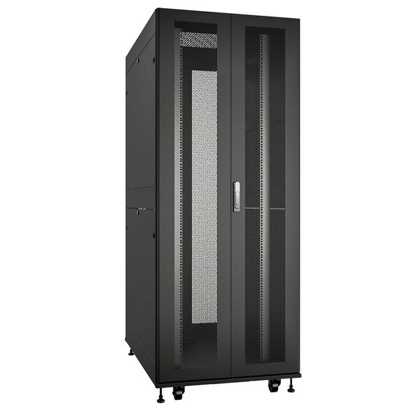 Cabeus ND-SC-47U80/120-BK Шкаф серверный телекоммуникационный 19" напольный для распределительного и серверного оборудования 47U 800x1200mm передняя и задняя двойные перфорированные двери, ручки с зам