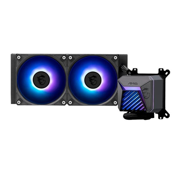 СЖО для процессора MSI MAG CORELIQUID A15 240 Soc-1700/1851/AM4/AM5 2xARGB Fan (306-7ZWAA11-L80)