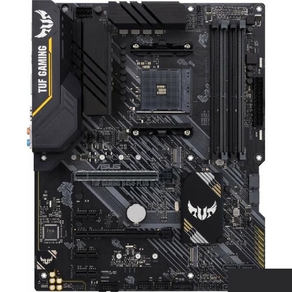 ASUS TUF GAMING B450-PLUS II (Socket AM4, ATX, 4xDDR4(128GB), DP/HDMI, 1xPCIe 3.0x16/1xPCIe 2.0x16/3xPCIe 2.0, 1xLAN, 6xSATA 6Gb/s, 2xM.2, 1xType-C, 5xUSB 3.2, 2xUSB 2.0)