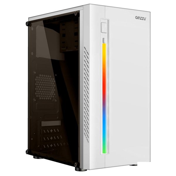 Ginzzu D390 2*USB 2.0,AU White Window