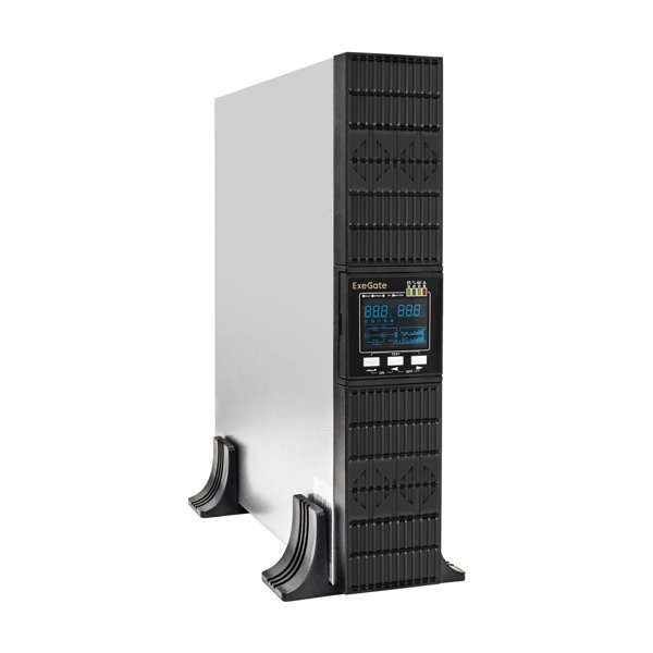 Exegate EP285646RUS ИБП On-line ExeGate PowerExpert ULS-1000.LCD.AVR.C13.USB.RS232.SNMP.2U <1000VA/1000W, On-Line, PF=1, LCD, 4*IEC-C13, RS232, USB, SNMP-slot, Rackmount 2U/Tower, Black>
