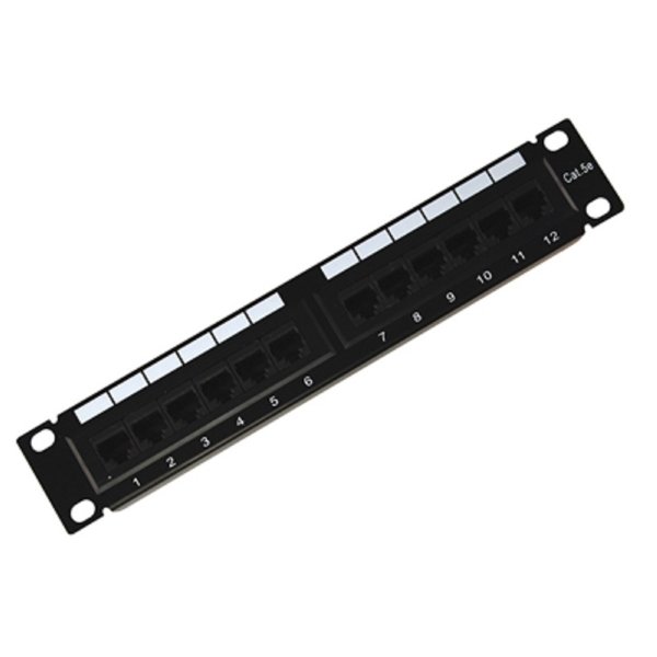 Rexant (04-0025) Панель коммутационная 10", 1U, 12 портов UTP, RJ-45, CAT 5e