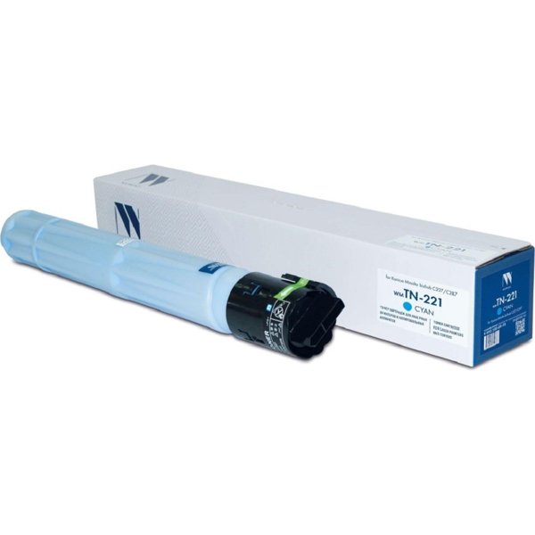 Тонер-картридж NVP совместимый NV-TN-221 Cyan для Konica Minolta bizhub C227/C287 (21000k)