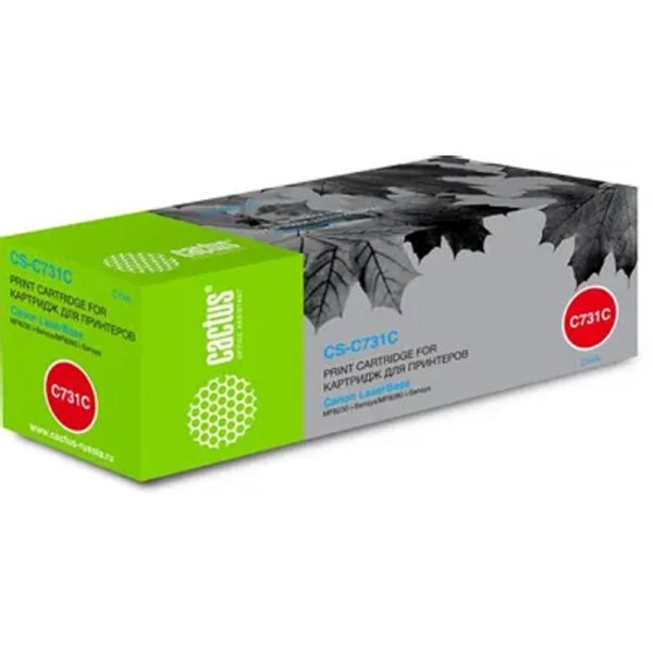CACTUS Cartridge CS-C731C  Тонер Картридж  голубой для Canon LaserBase MF8230 i-Sensys/MF8280 i-Sensys (1800стр.)