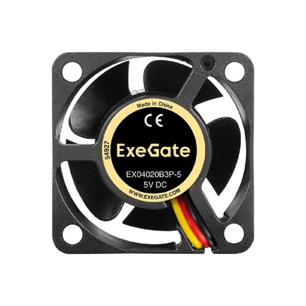 Exegate EX295198RUS Вентилятор 5В DC ExeGate EX04020B3P-5 (40x40x20 мм, 2-Ball (двойной шарикоподшипник), 3pin, 5500RPM, 24dBA)