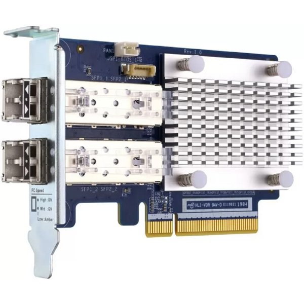 Сетевая карта/ QNAP QXP-16G2FC Dual-port Fiber Channel adapter, 2 x 16 Gb / s SFP +, PCIe Gen3 x8. For QTS OS ONLY