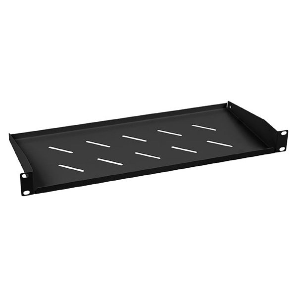 Cabeus SH-J017-1U-200-BK Полка консольная 19" 1U перфорированная глубина 200 мм черная