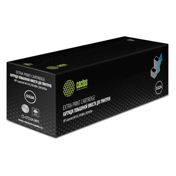 Картридж лазерный Cactus CS-CF532A-MPS CF532X желтый (2700стр.) для HP CLJ Pro M154a/M154nw/MFP M180n/M180nw/M181fw