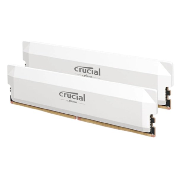 Crucial DDR5 UDIMM 64GB Pro Gaming by Micron 6400 Kit (2x32GB) CL40 White 1.35V CP2K32G64C40U5W