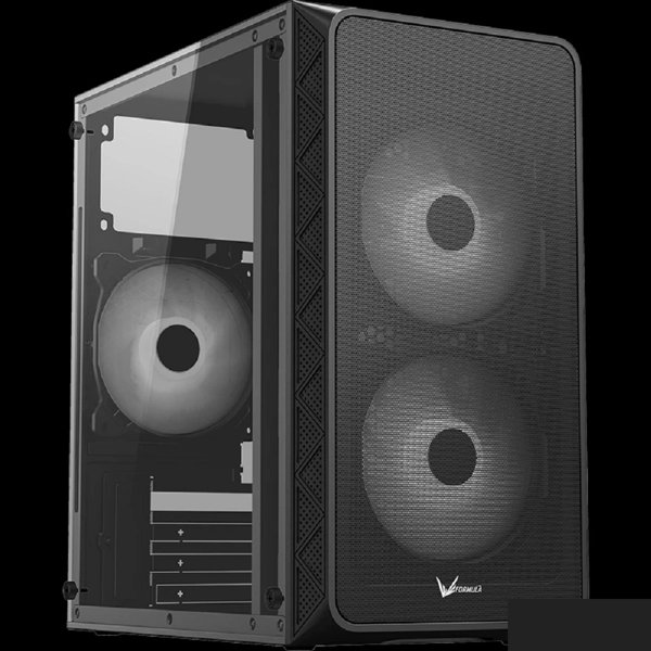 Formula Air Mesh G4 Black (mATX, Acryl, 2xUSB, 1x12cm fan. 1x3.5" HDD, 2x2.5" SSD)