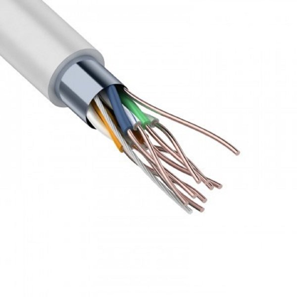 Rexant (01-0169) Кабель витая пара F/UTP, CAT 5e, ZH нг(А)-HF, 4PR, 24AWG, INDOOR, SOLID, серый, 305м