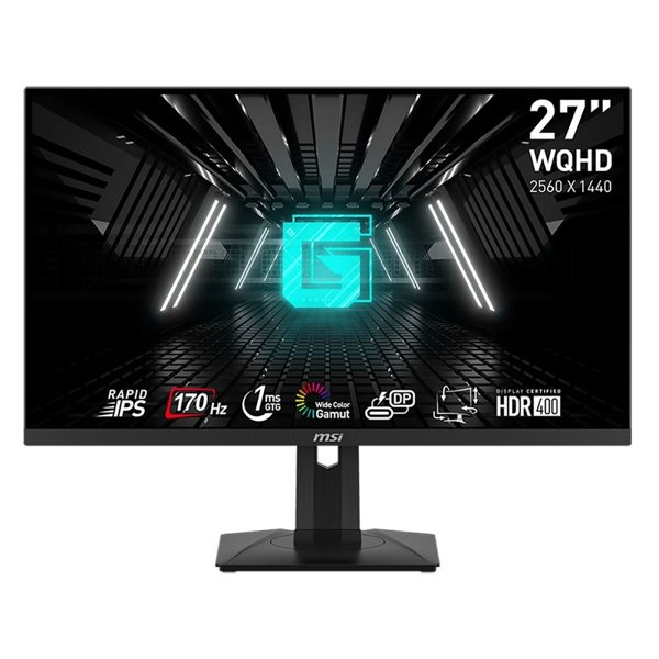 MSI Optix 27" G274QPF E2 {IPS 2560x1440 180Hz 1ms 10bit(8bit+FRC) 178/178 400cd 1000:1 2xHDMI2.0 DisplayPort1.4 USB-C(15W) HAS Pivot VESA} [9S6-3CC29H-270/9S6-3CC29H-460]