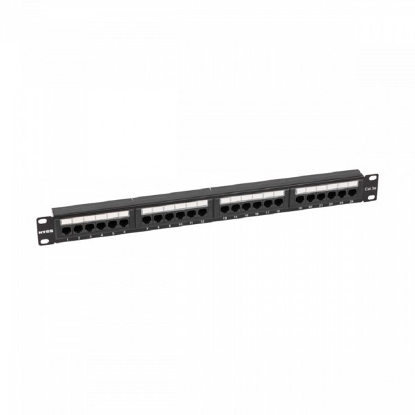 NTSS Патч-панель NTSS 24 UTP порта RJ45, cat.5е, 1U, Dual IDC, без органайзера NTSS-PP-1U-24-UTP-RJ45-5e-D