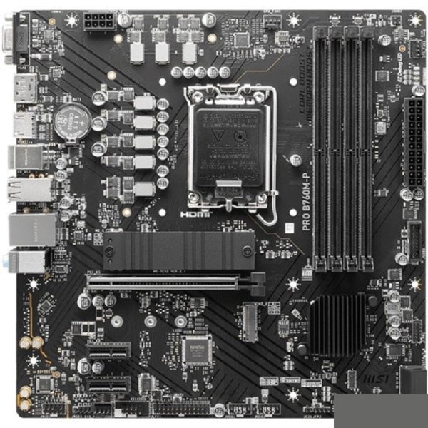 MSI PRO B760M-P {LGA1700, 4xDDR5, 1PCI-Ex16, 2PCI-Ex1,2M.2,4SATA3,1USB3.2 Gen2}