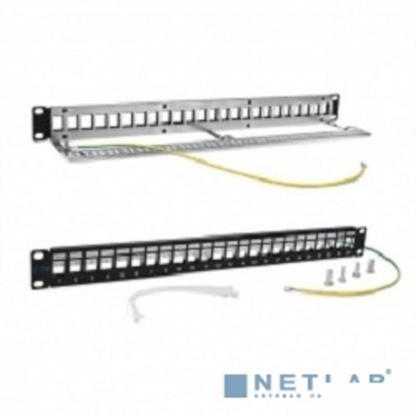Патч-панель наборная Lanmaster TWT-PP24OK-STP 19" 1U 24xRJ45 FTP