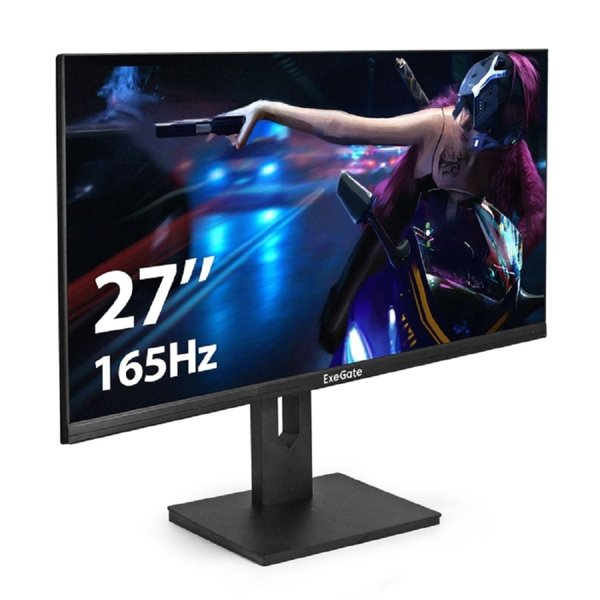 LCD ExeGate 27" EG2707C Combat {IPS 1920x1080 165Hz 1ms HDMI2.0 DisplayPort USB} [EX296975RUS]