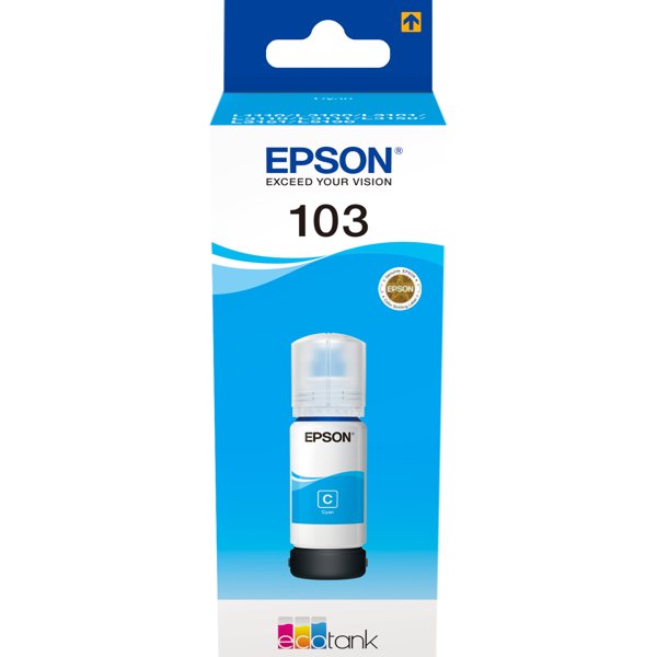 EPSON C13T00S24A  Контейнер 103  с голубыми чернилами для L1110/L3100/3101/3110/3150/3151, 65 мл