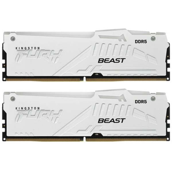 Kingston DDR5 DIMM 32GB 6000MT/s CL36 (Kit of 2) FURY Beast White RGB EXPO