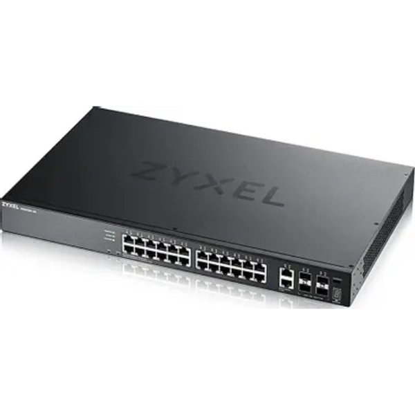 Коммутатор/ Zyxel XGS2220-30 L3 Access switch , rack 19", 24xRJ-45: 1G, 2xRJ-45: 1/2.5/5/10G, 4xSFP+, standalone/cloud management
