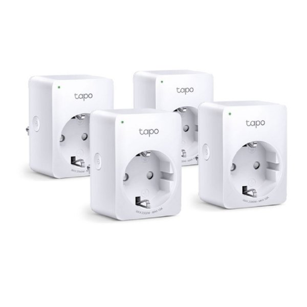 TP-Link Tapo P100(4-pack) Умная мини Wi-Fi розетка, 4 шт.