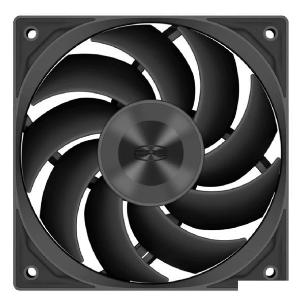 Кулер для корпуса/ PCCooler F5R120 (120x120x25mm, 4-pin PWM, 86.73CFM, 32dBA, 2200RPM, Black)