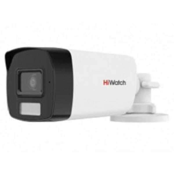 HiWatch DS-T220A (2.8mm) 2 Мп уличная цилиндрическая HD-TVI камера с гибридной подсветкой EXIR/LED до 40 м и встроенным микрофоном (AoC)