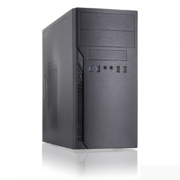 Foxline FL–628-FZ450R-U32 |FL–628-FZ450R-U32| mATX case, black, w/PSU 450W 12cm, w/2xUSB2.0, w/2xUSB3.0 w/pwr cord, w/o FAN