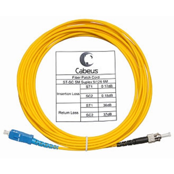 Cabeus FOP(s)-9-SC-ST-5m Шнур оптический simplex SC-ST 9/125 sm 5м LSZH
