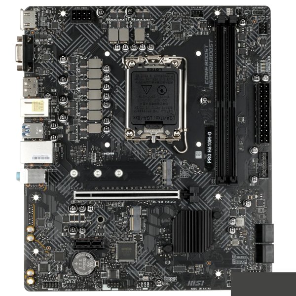 MSI PRO H610M-G, LGA 1700, Intel H610, mATX, Ret