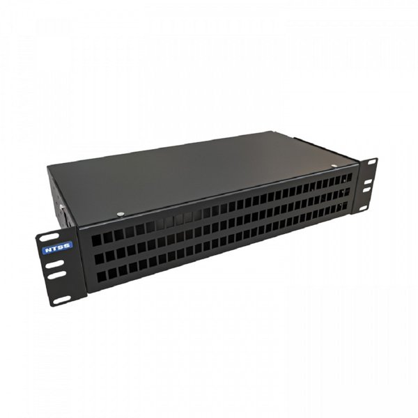 NTSS Кросс NTSS оптический 19'' укомплектованный 2U, 64 порта SC/UPC, 50/125 мкм ОМ3 (сплошная панель, сплайс-кассета 2шт, пигтейлы, КДЗС, адаптеры) черный RAL 9005 NTSS-RFOB-2U-64-SC/U-503-SP1.5G0AY-