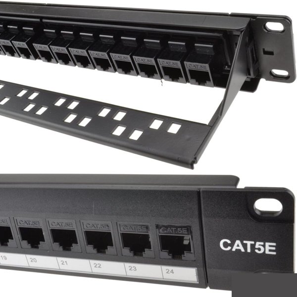 5bites Патч-панель PPU55-11C проходная UTP / 5E / 24P / 1U / 19"