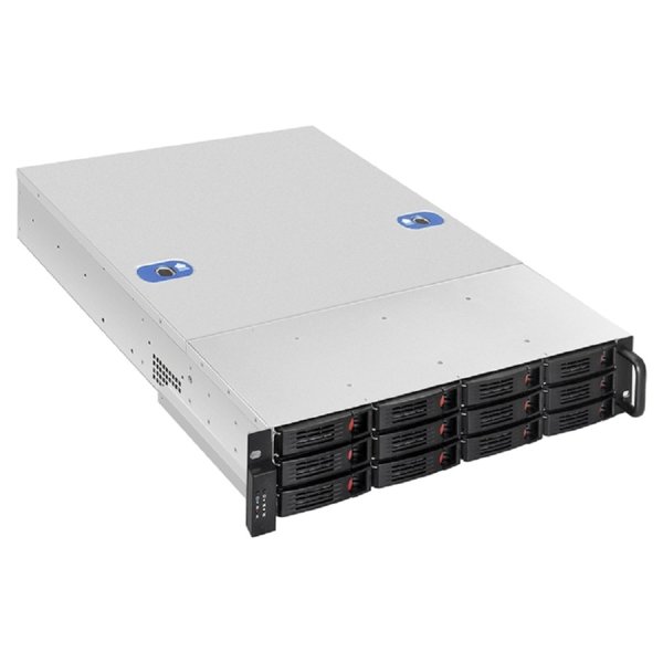 Exegate EX294275RUS Серверная платформа ExeGate Pro 2U660-HS12 <RM 19", высота 2U, глубина 660, Redundant БП 2x550W, 12xHotSwap>