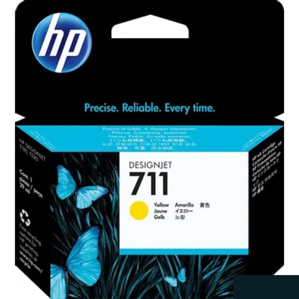 HP CZ132A Картридж №711, Yellow {Designjet T120/T520, Yellow (29ml)}