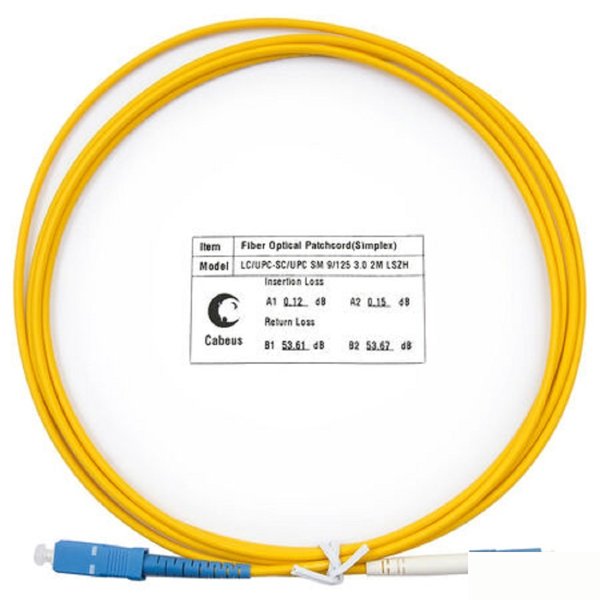 Cabeus FOP(s)-9-LC-SC-2m Шнур оптический simplex LC-SC 9/125 sm 2м LSZH