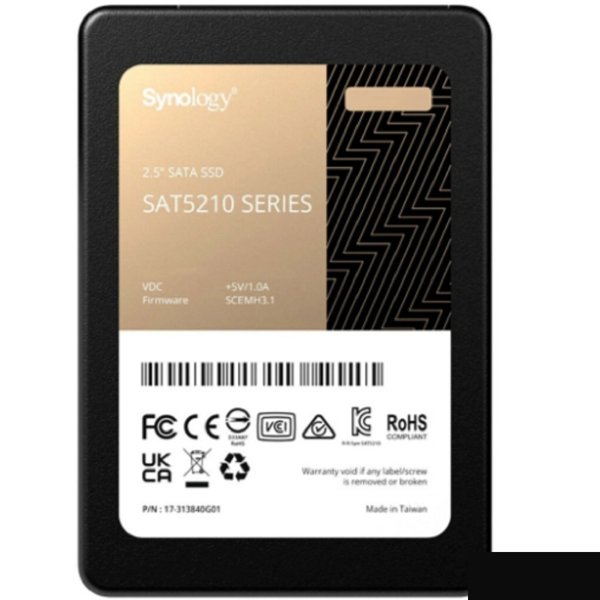 Synology SAT5210 SSD SATA 2,5" 480Gb, R530/W500Mb/s, IOPS 96K/55K, MTBF 1,5M