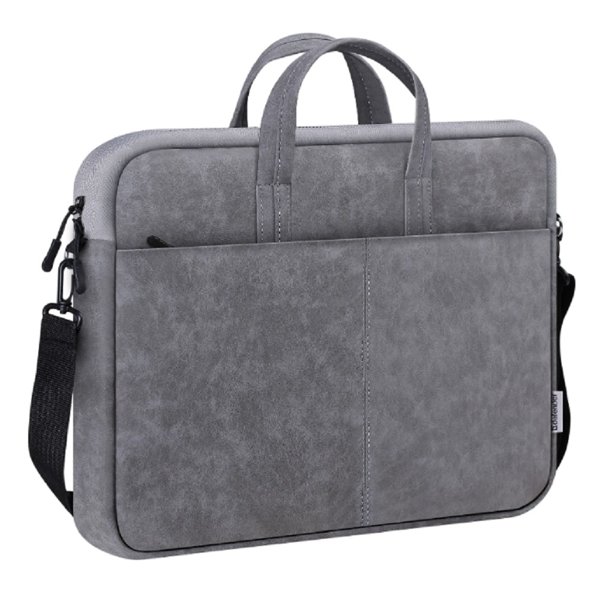 Defender Сумка для ноутбука Solid  15.6" PU кожа, серый, карман (26088)